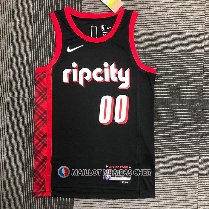 Maillot Portland Trail Blazers Carmelo Anthony NO 00 Ville 2021-22 Noir